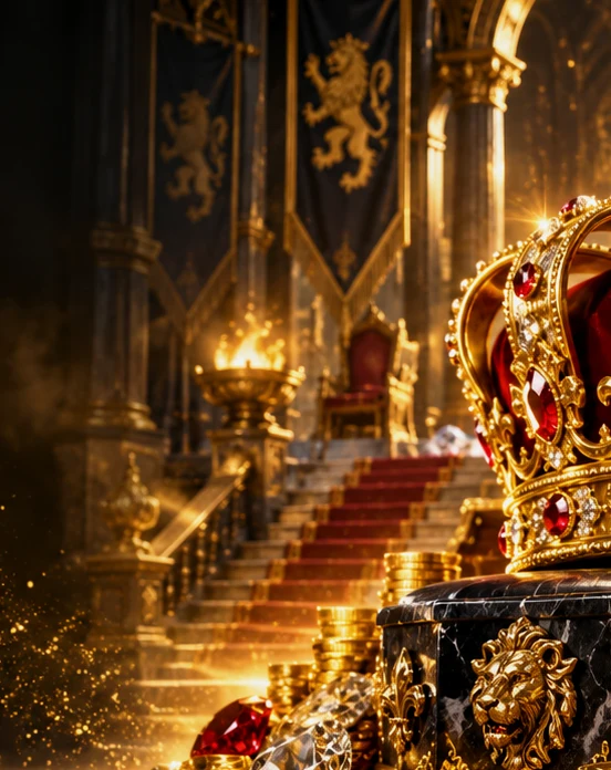 Royal architectural details, gold ornament and the light of the treasury